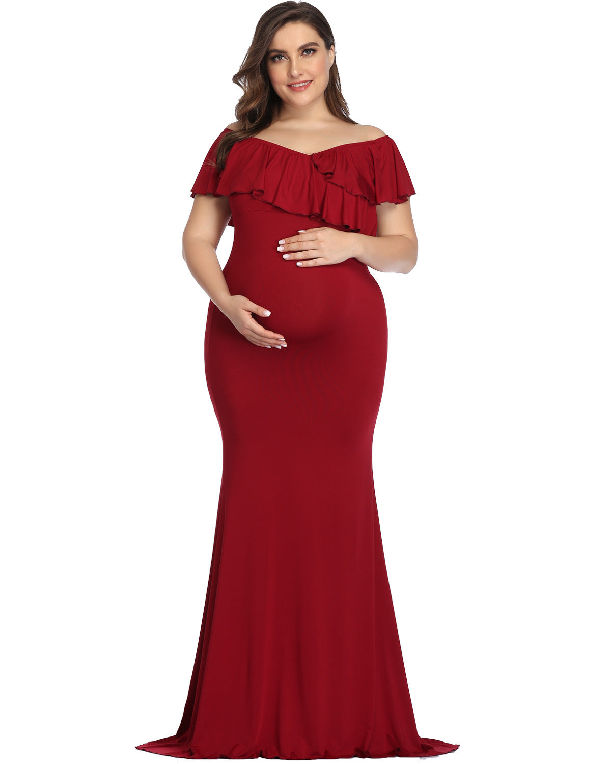 Robe de maternité en mousseline de soie pour photographie