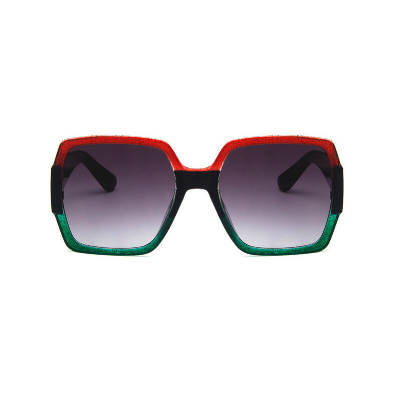 Lunettes de soleil à paillettes colorées, lunettes de soleil rétro