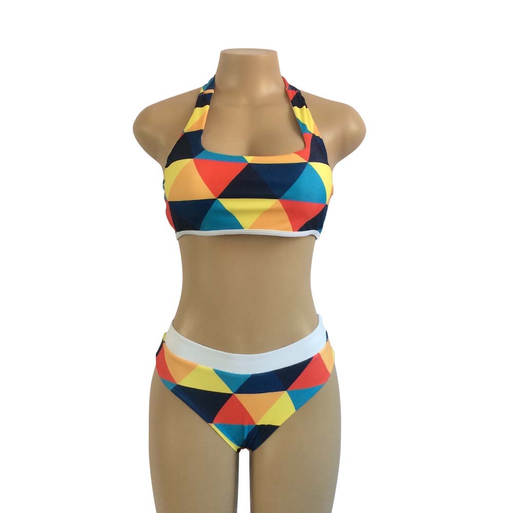 Maillot de bain vintage taille haute pour femme
