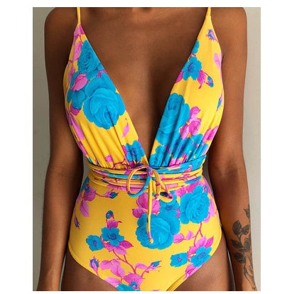 Maillot de bain une pièce dos nu monokini pour femme