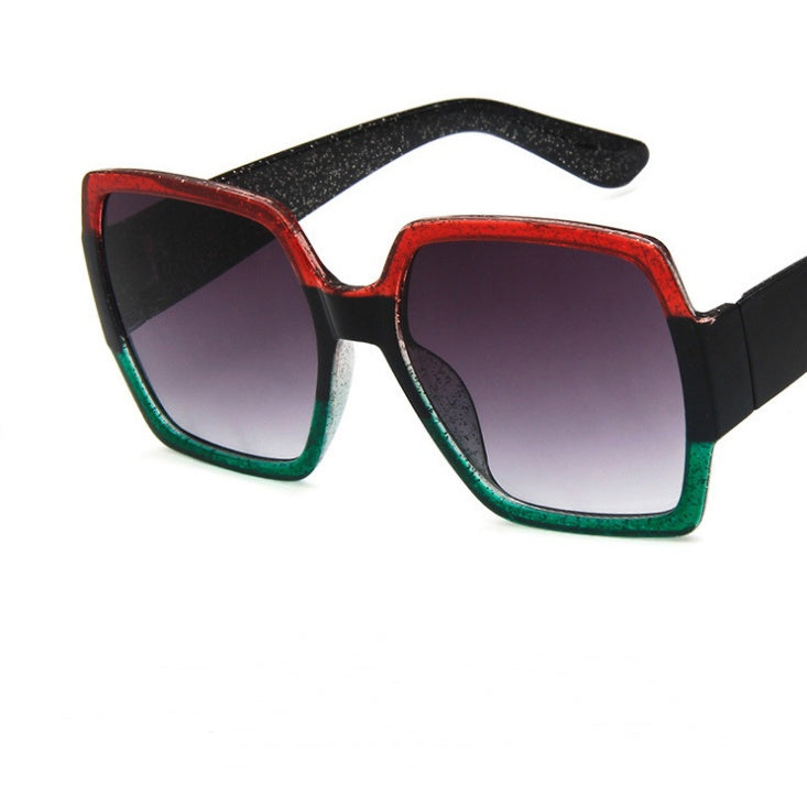 Lunettes de soleil à paillettes colorées, lunettes de soleil rétro