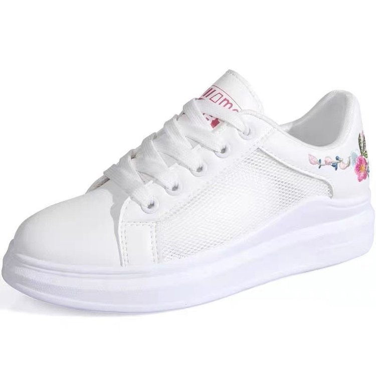 Chaussures en filet pour femmes, chaussures blanches en maille respirante pour femmes