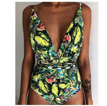 Maillot de bain une pièce dos nu monokini pour femme