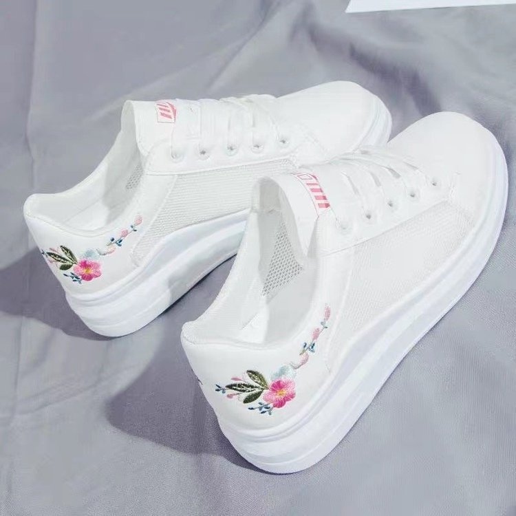 Chaussures en filet pour femmes, chaussures blanches en maille respirante pour femmes