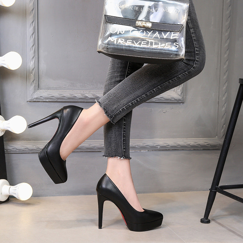 Chaussures simples à talons aiguilles et talons hauts pour femmes