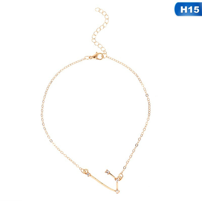 Bijou de pied avec 12 constellations
