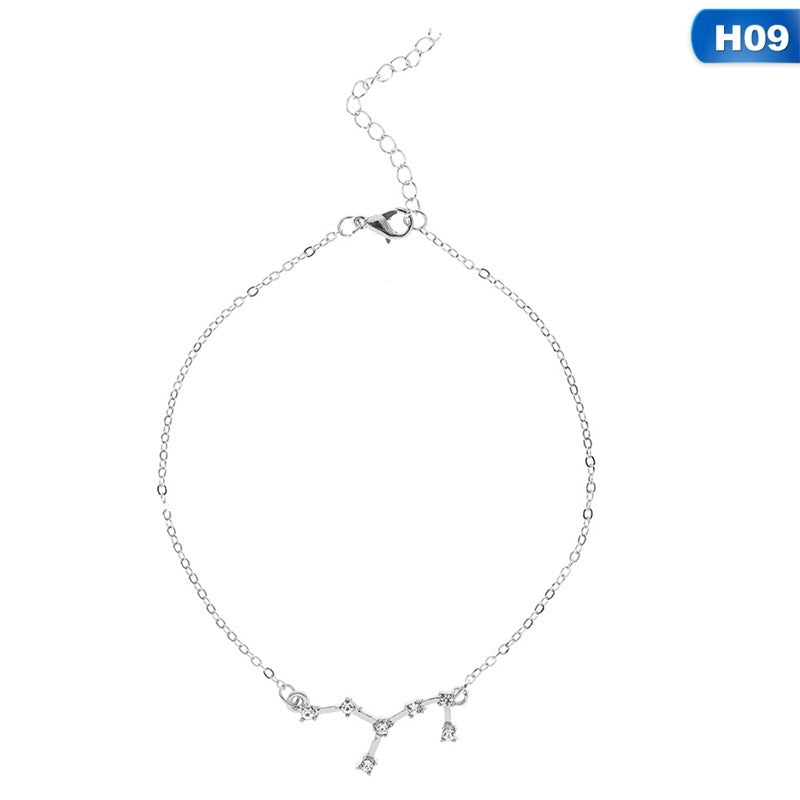 Bijou de pied avec 12 constellations