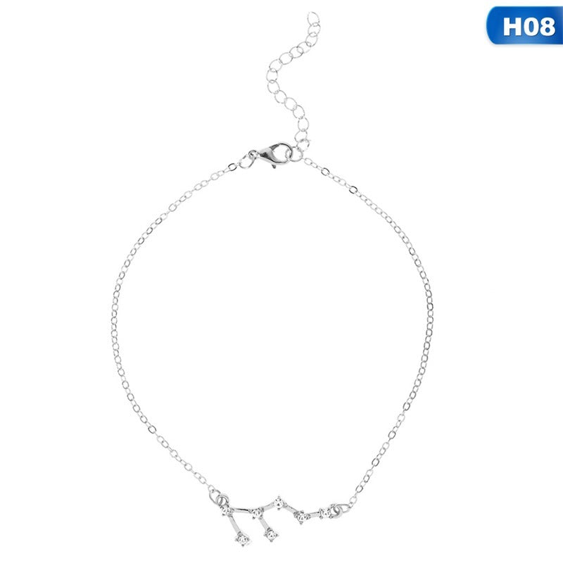 Bijou de pied avec 12 constellations