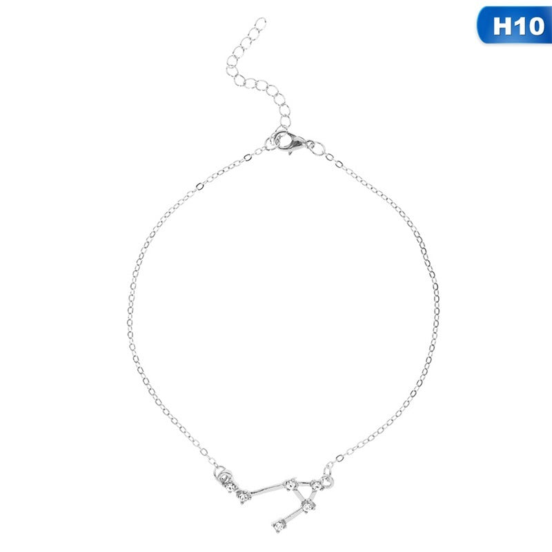 Bijou de pied avec 12 constellations
