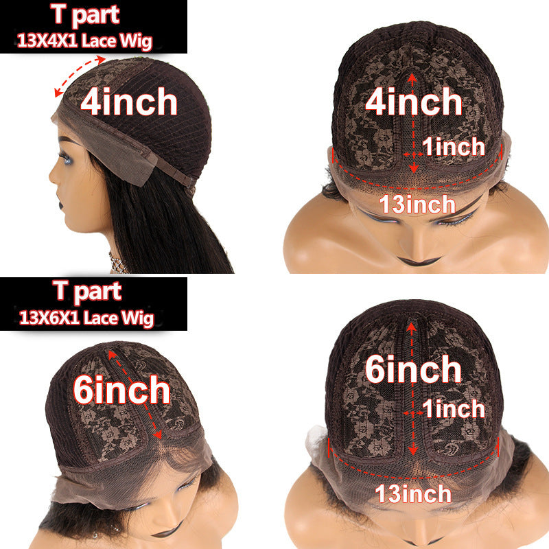 Cheveux humains avec petits cheveux bouclés et cheveux longs