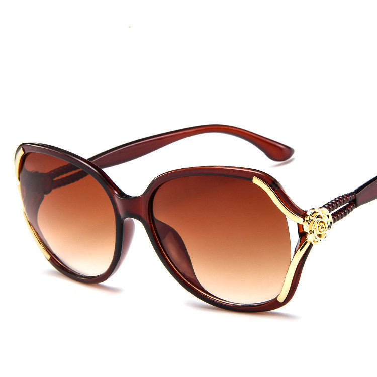 Lunettes de soleil pour femmes Lunettes de soleil à fleurs européennes et américaines