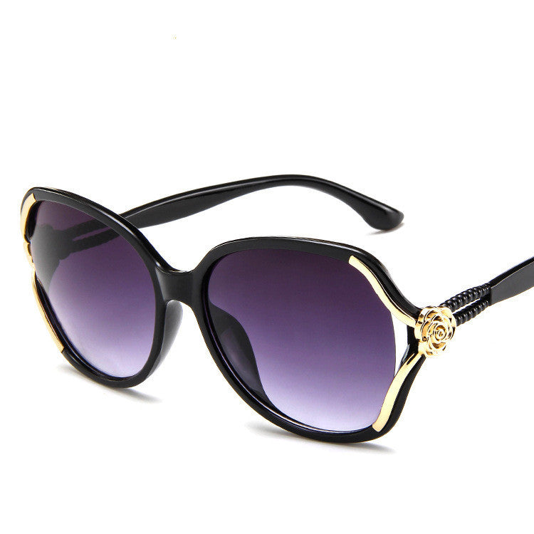 Lunettes de soleil pour femmes Lunettes de soleil à fleurs européennes et américaines