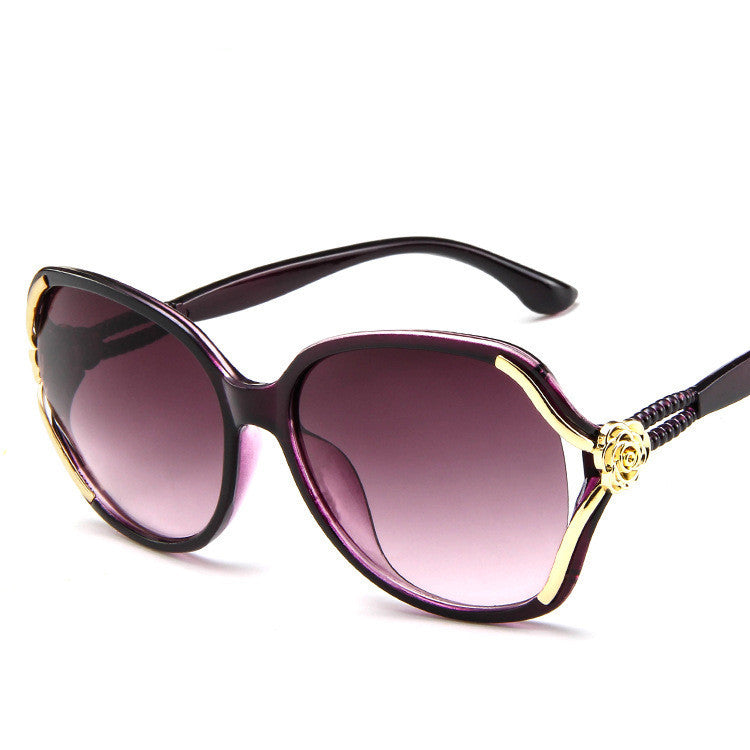 Lunettes de soleil pour femmes Lunettes de soleil à fleurs européennes et américaines