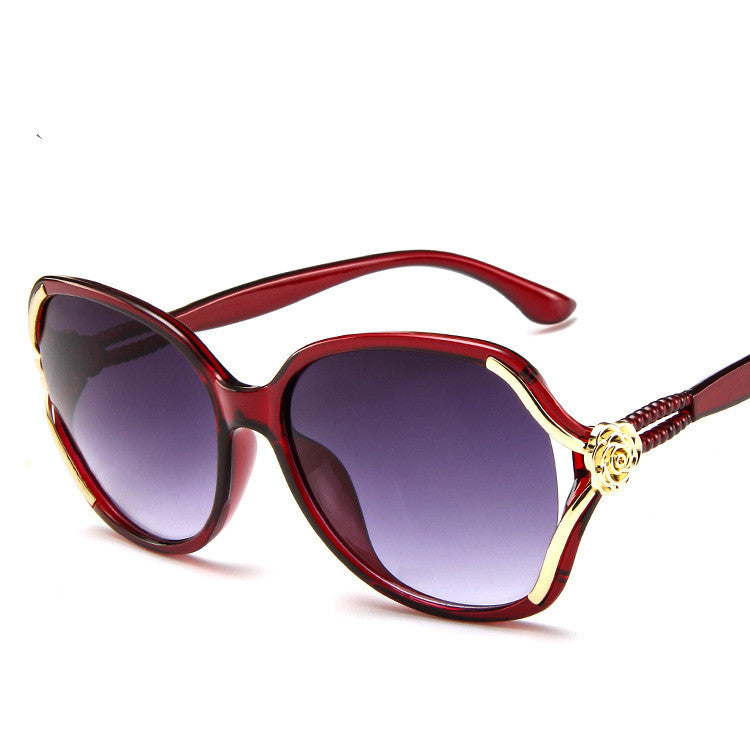 Lunettes de soleil pour femmes Lunettes de soleil à fleurs européennes et américaines