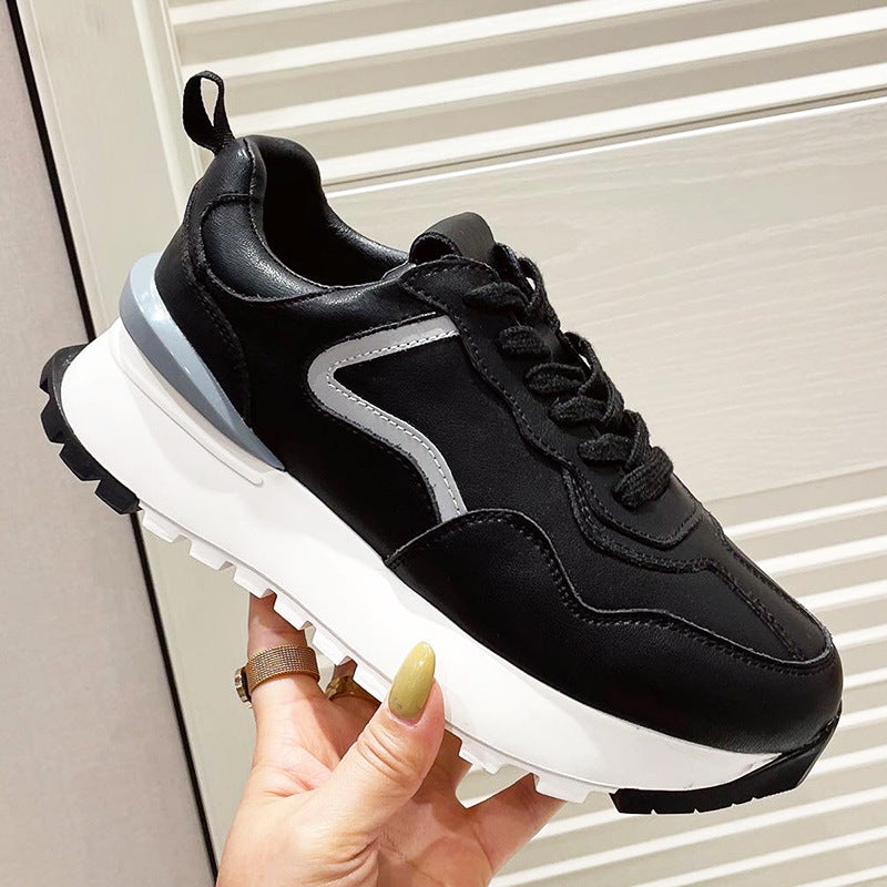 Chaussures de sport décontractées respirantes en maille, style coréen, tendance, blanches, pour femmes