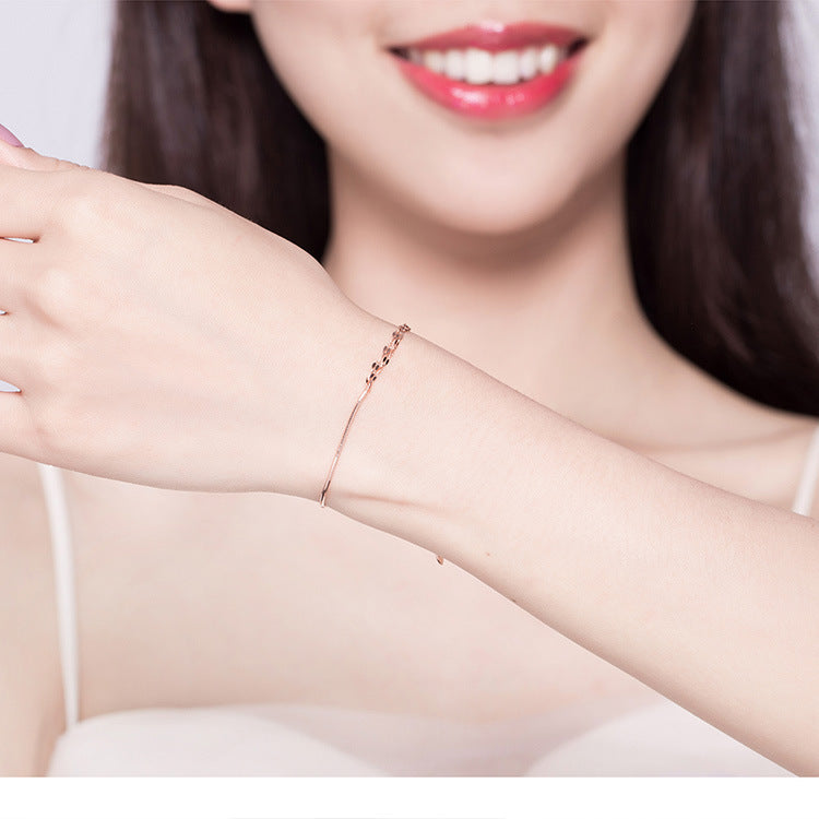 Bijoux européens et américains, bracelet en argent sterling, bijoux pour filles
