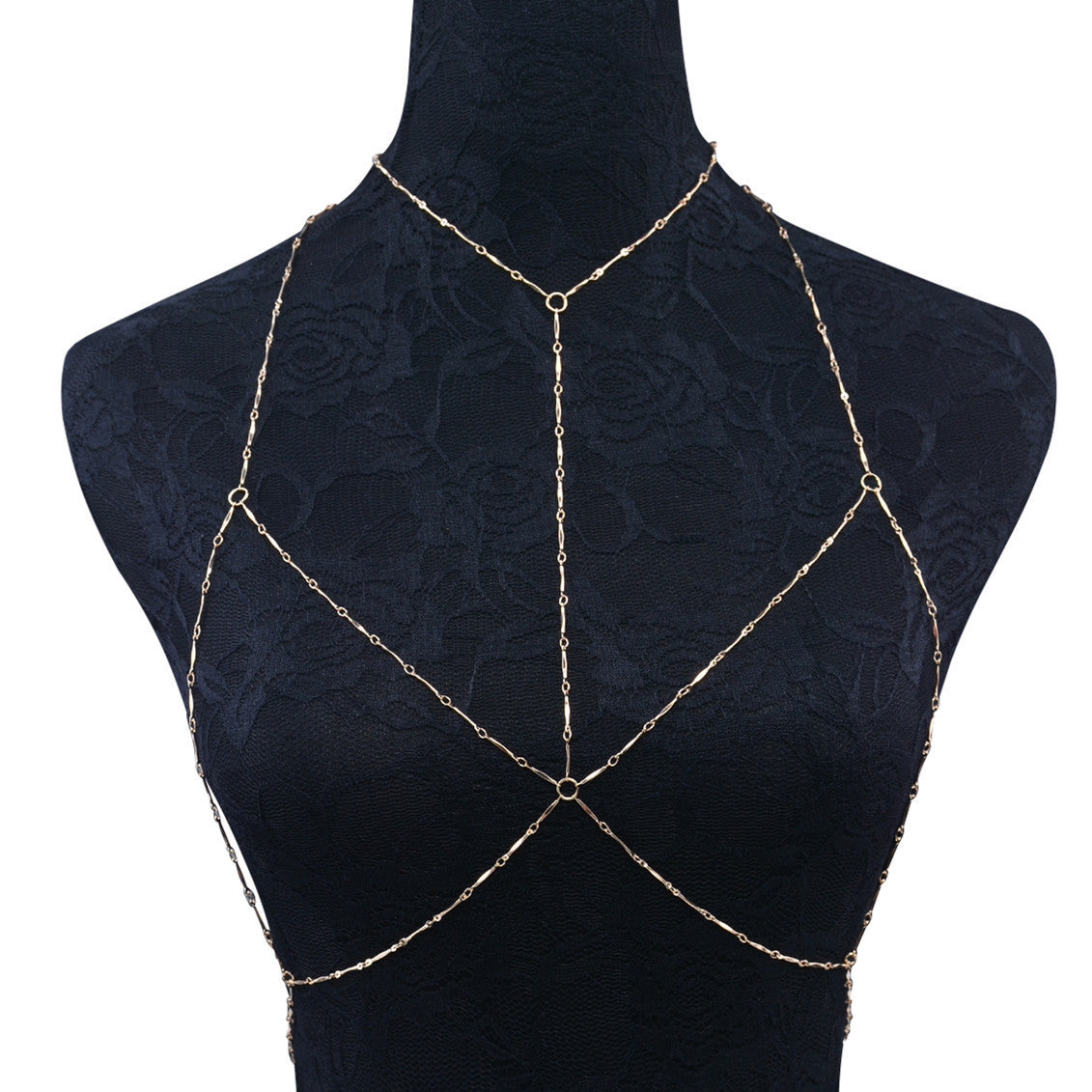 Collier de chaîne de poitrine fait main pour fille sexy et tendance, boîte de nuit