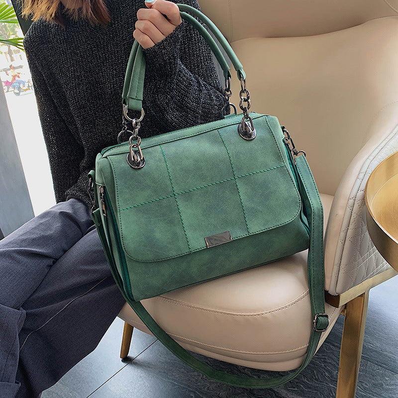 Sacs à bandoulière mats pour femmes, grande capacité, vert matcha, en cuir PU, fourre-tout Boston pour voyage