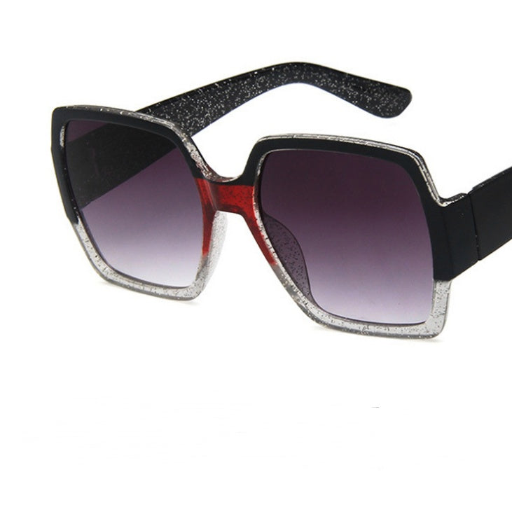 Lunettes de soleil à paillettes colorées, lunettes de soleil rétro