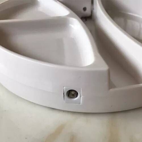 Miroir de maquillage pliable blanc avec éclairage