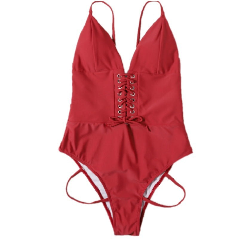 Maillot de bain une pièce sexy aux yeux noirs pour femmes