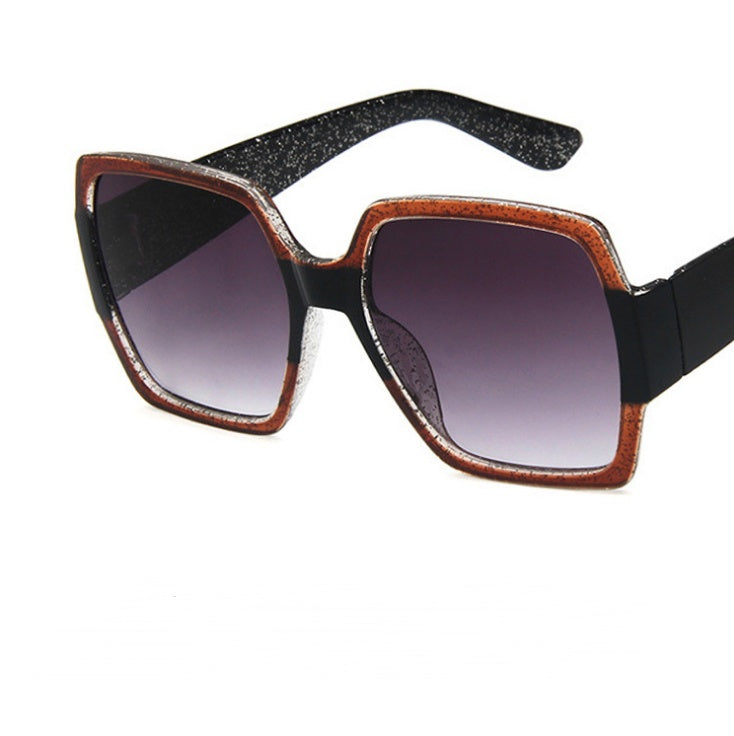 Lunettes de soleil à paillettes colorées, lunettes de soleil rétro