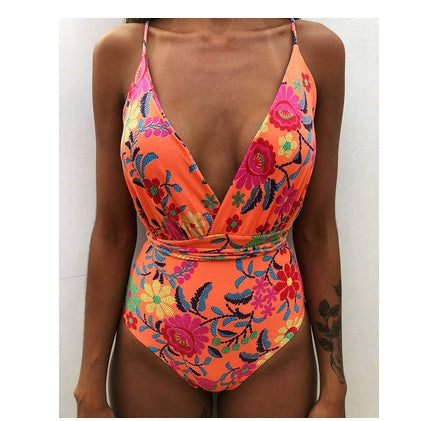 Maillot de bain une pièce dos nu monokini pour femme