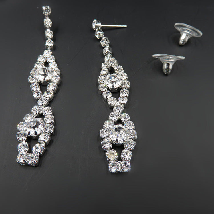 Ensemble de bijoux de deux pièces, ensemble de bijoux de mariée de mode, vente directe d'usine de bijoux élégants en alliage de galvanoplastie