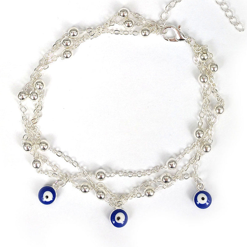 Pendentif œil Chaussures Bijoux fantaisie Chaîne de perles Bracelet de cheville