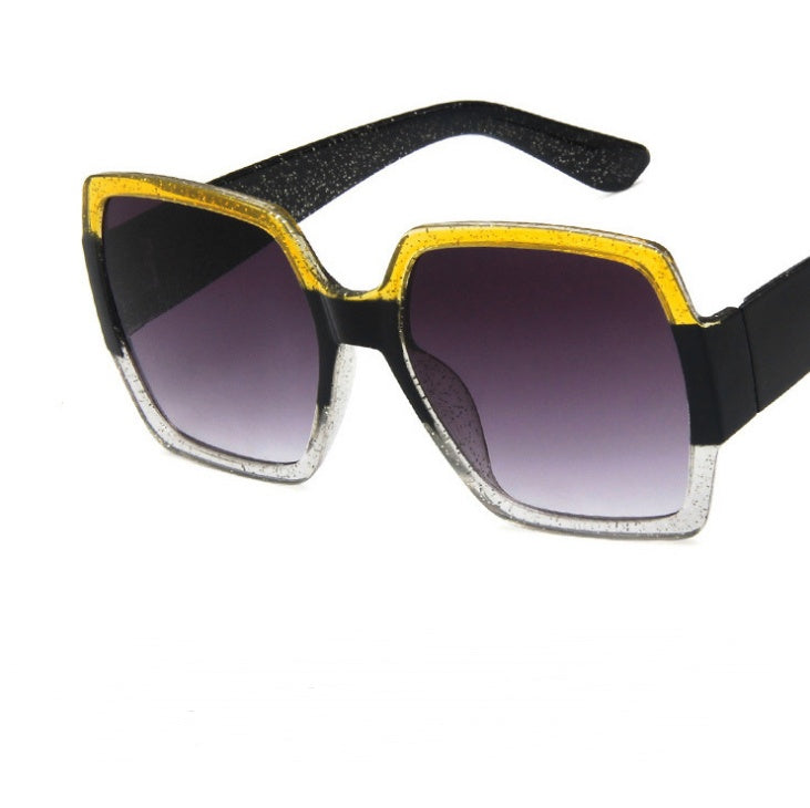 Lunettes de soleil à paillettes colorées, lunettes de soleil rétro
