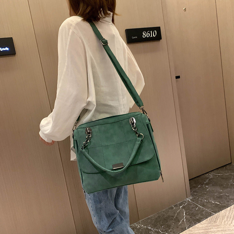 Sacs à bandoulière mats pour femmes, grande capacité, vert matcha, en cuir PU, fourre-tout Boston pour voyage