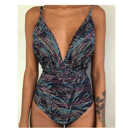 Maillot de bain une pièce dos nu monokini pour femme