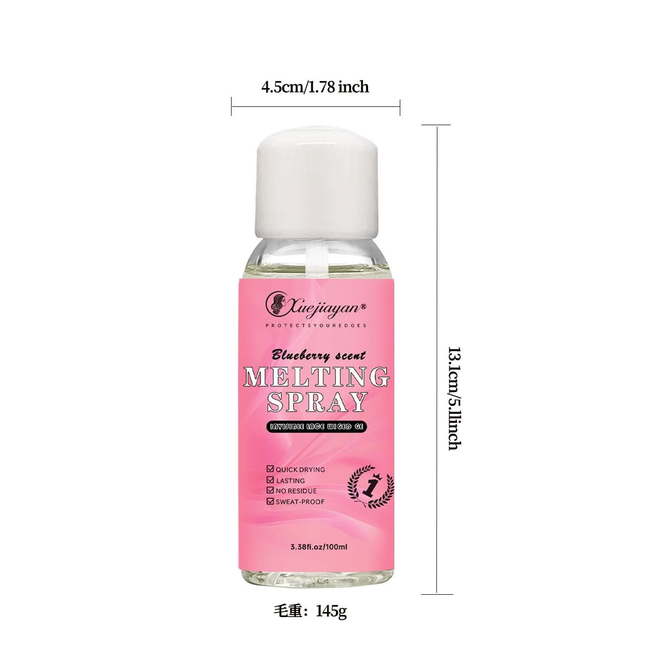 Colle en spray transparente pour perruques en dentelle, facile à sécher