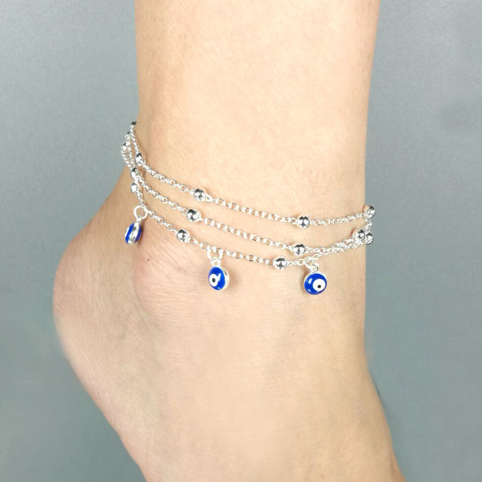 Pendentif œil Chaussures Bijoux fantaisie Chaîne de perles Bracelet de cheville