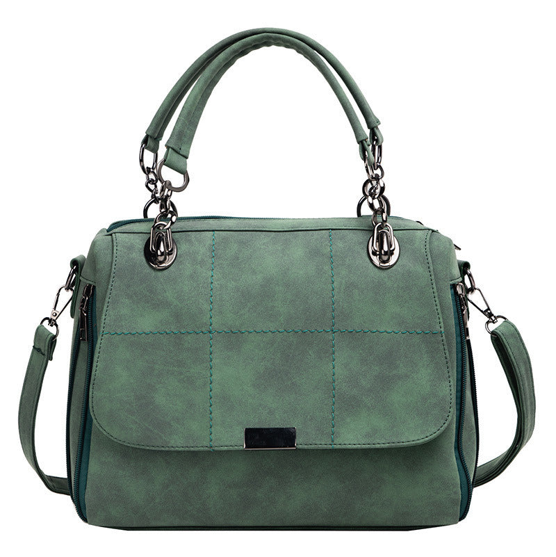 Sacs à bandoulière mats pour femmes, grande capacité, vert matcha, en cuir PU, fourre-tout Boston pour voyage