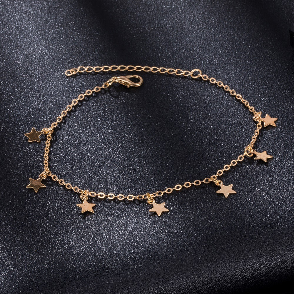 Bijoux de cheville tendance en forme d'étoile simple