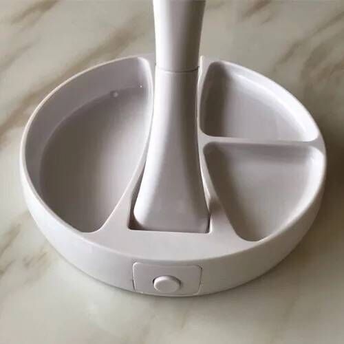Miroir de maquillage pliable blanc avec éclairage