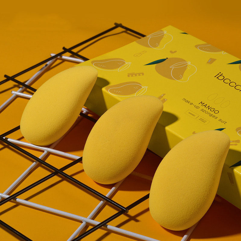 Les houppettes de maquillage ne mangent pas de poudre Œufs de maquillage à la mangue