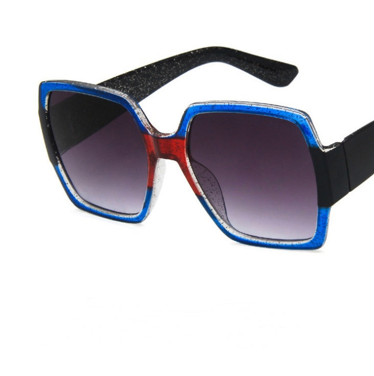 Lunettes de soleil à paillettes colorées, lunettes de soleil rétro