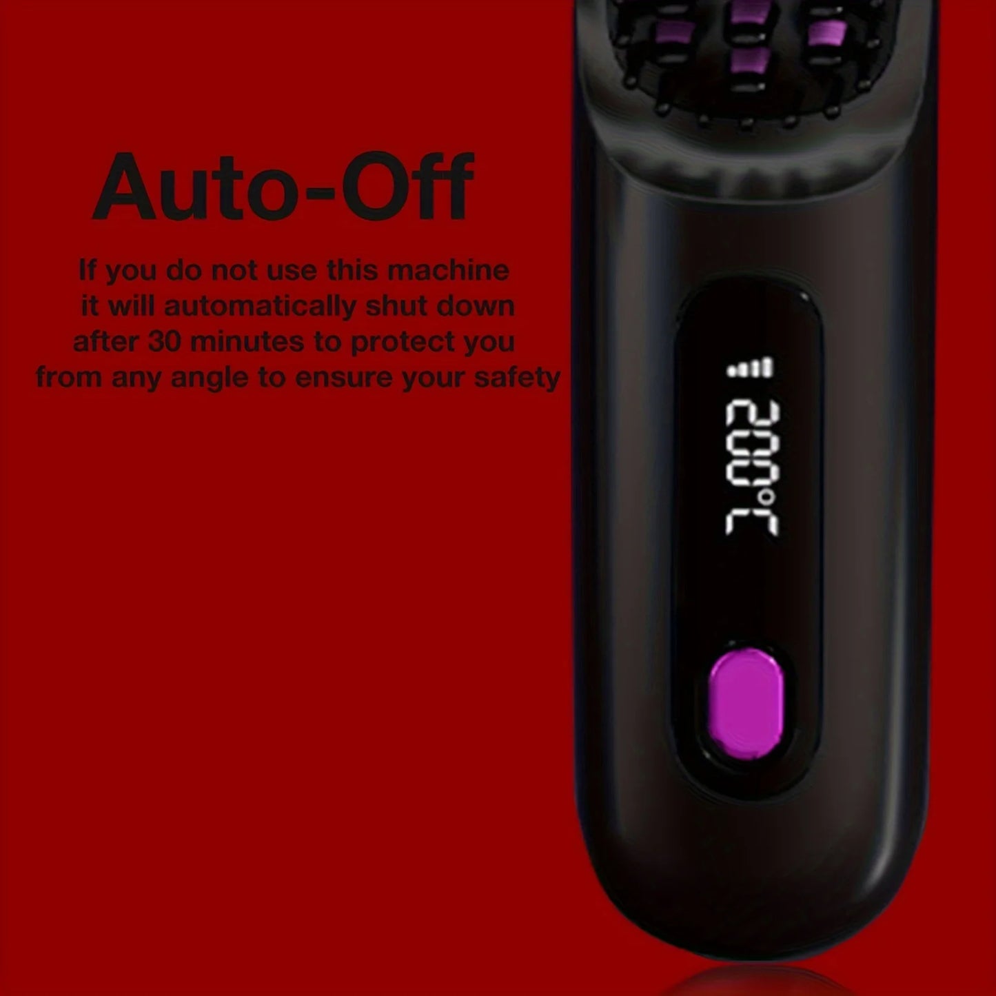 Brosse lissante électrique portable à chauffage rapide, rechargeable par USB, peigne professionnel à ondulations négatives
