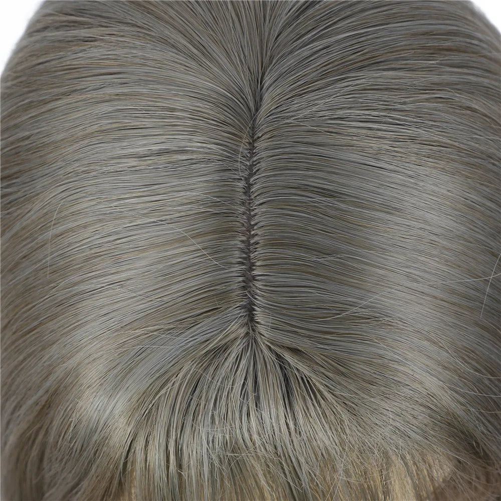 Perruques synthétiques longues Aigemei avec frange, 66 cm, cheveux bouclés ondulés pour femme, fibre haute température, couleur noir et marron