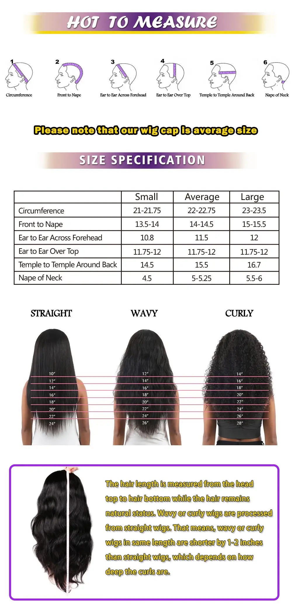 Aigemei – Perruques synthétiques longues avec frange, 66 cm, cheveux bouclés ondulés pour femme, fibre haute température, couleur noir et marron