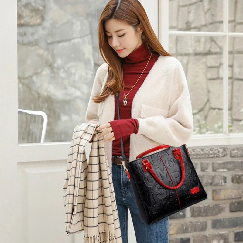 Sacs à bandoulière décontractés en cuir PU pour femmes, sac à main fourre-tout de luxe de styliste, sac à bandoulière de voyage de grande capacité