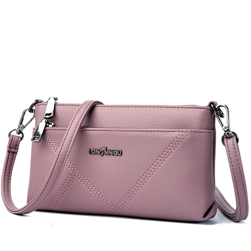 Petit sac à bandoulière en cuir synthétique pour femme, fourre-tout, couleur unie, pochette, sacs pour dames, sacs à main et bourses