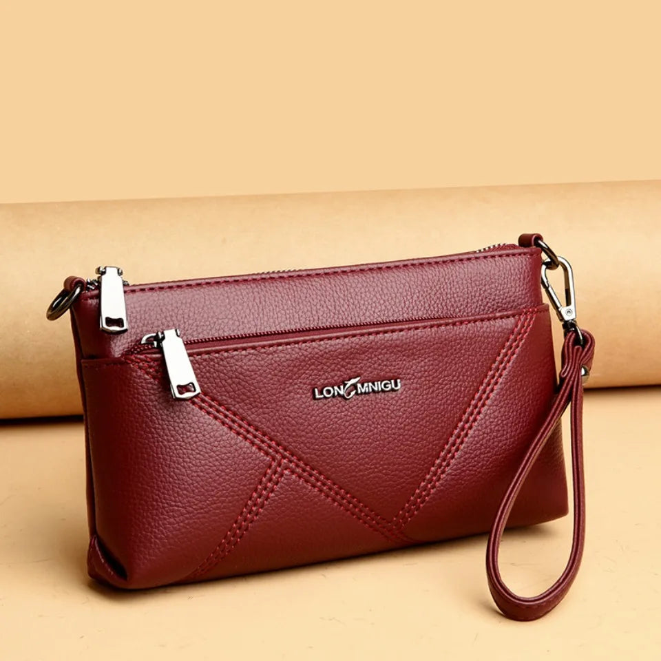 Petit sac à bandoulière en cuir synthétique pour femme, fourre-tout, couleur unie, pochette, sacs pour dames, sacs à main et bourses