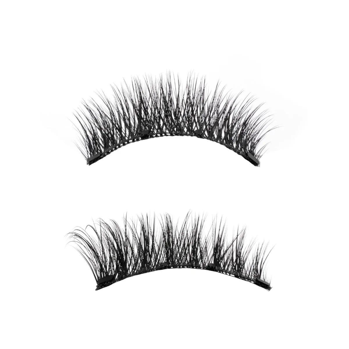 Cils magnétiques 1/2 paires, faux cils 3D faits main, réutilisables, naturels, longs, avec pince à épiler
