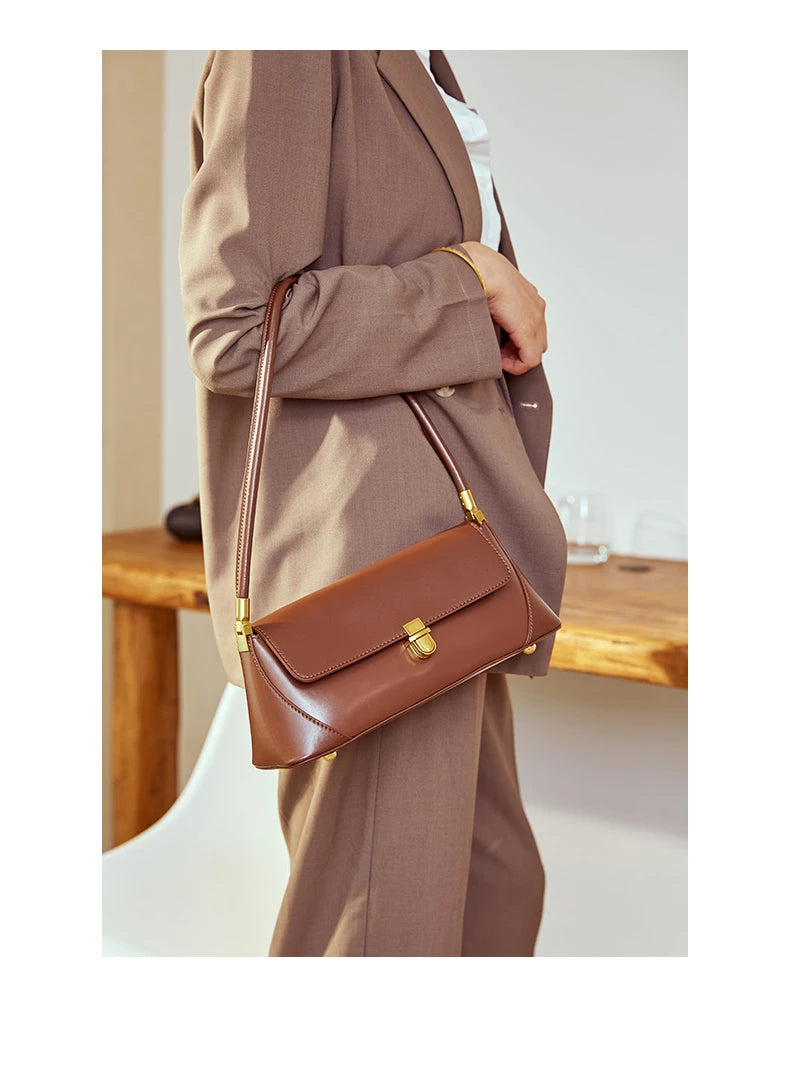 Sacs à bandoulière en cuir véritable de vachette Hifashion pour femmes, tendance 2025, sac fourre-tout à poignée supérieure pour dames