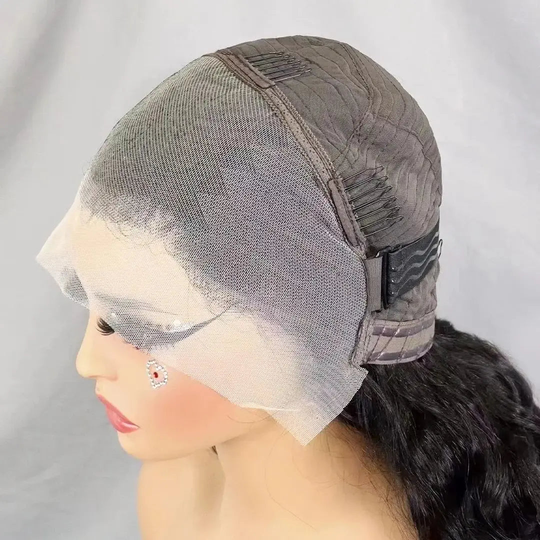 300% Density Bouncy Loose Wave Bob Human Hair Wigs for Black Women Glueless 13x4 Transparent Lace Frontal Brazilian Remy Hair