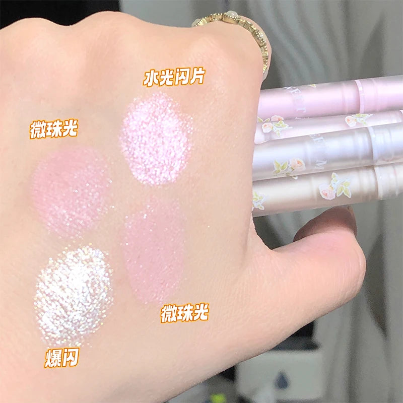 Mulitfuntional Double Ended Lying Silkworm Pencil Highlighter Makeup Pen Nude Liquid Contour Liner Eye Brightener Make Up Stick