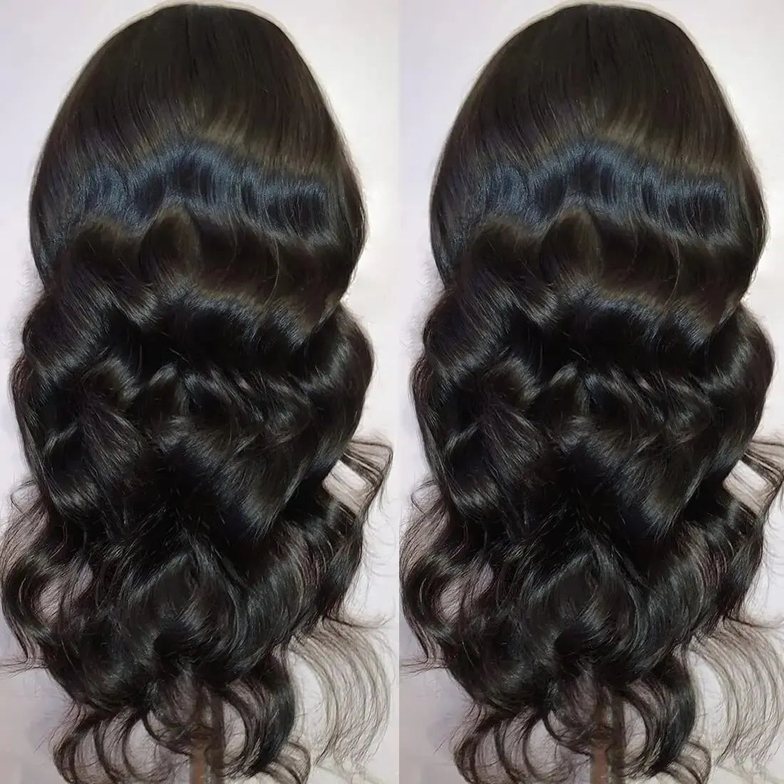 Perruques synthétiques ondulées 13*4, longues, sans colle, avec naissance de cheveux naturelle pré-épilée et cheveux de bébé.